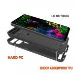 Wholesale LG G8 ThinQ Armor Hybrid Case (Hot Pink)